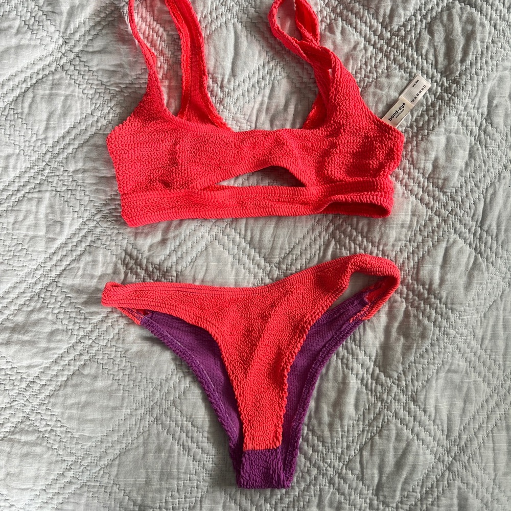 Bond-eye Sasha Pink and Purple Bikini Set with Cheeky Cut